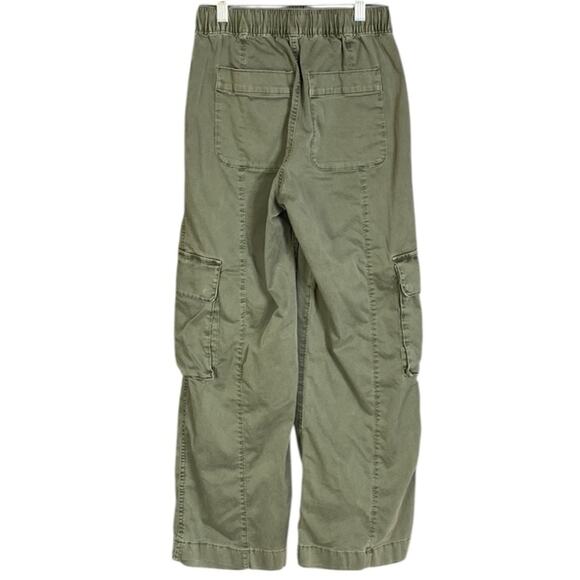 Abercrombie & Fitch Pull-On Wide Leg Cargo Pant in Green XXS - Picture 3 of 7